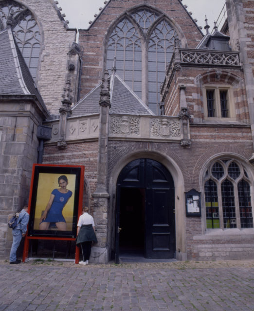 Entrance to the exhibition at the Oude Kerk (Old Church), Amsterdam